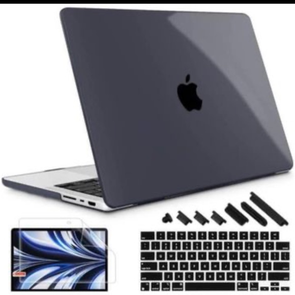 Package of Transparent MacBook case, screen protector, USB dust plug - Picture 1 of 4